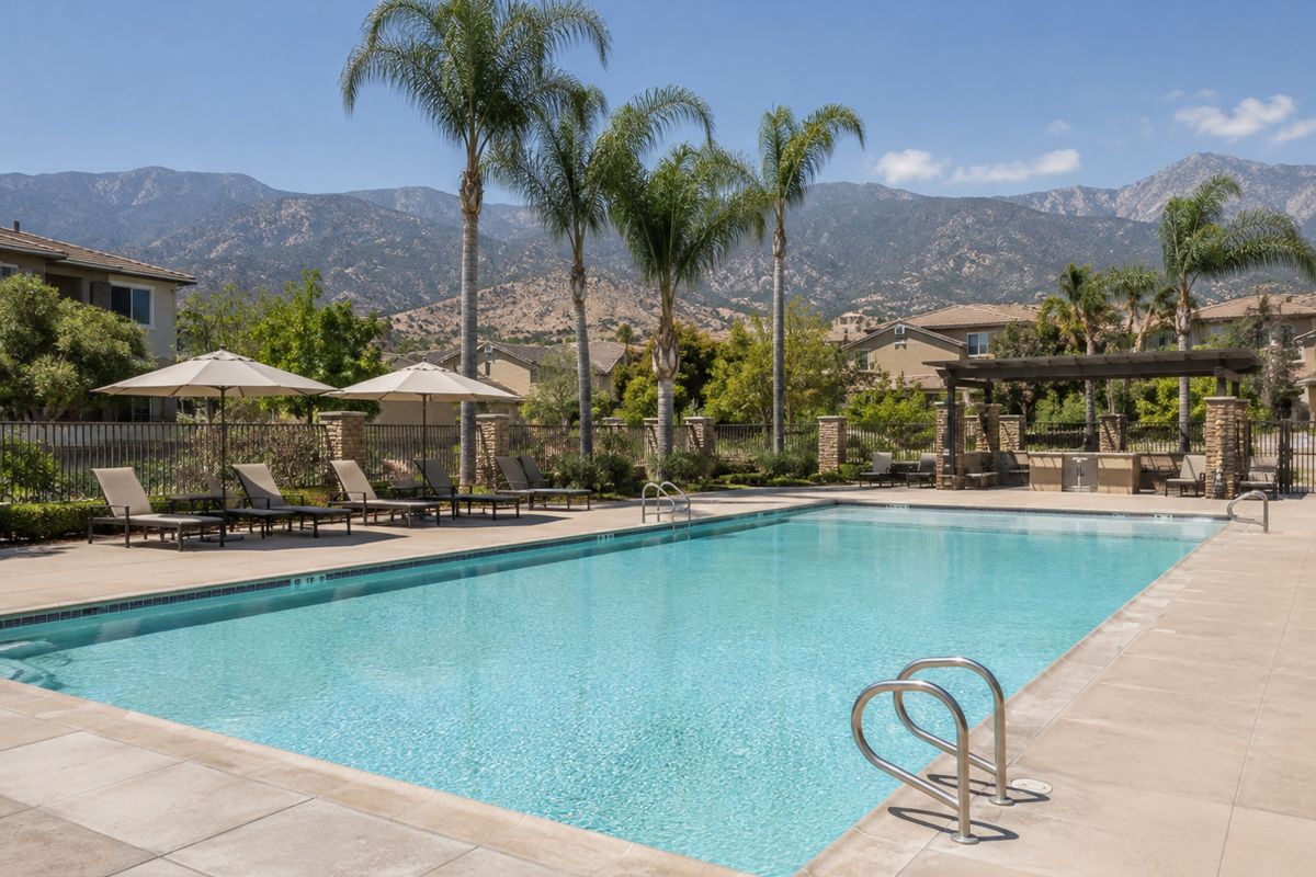 Apartment community swimming pool