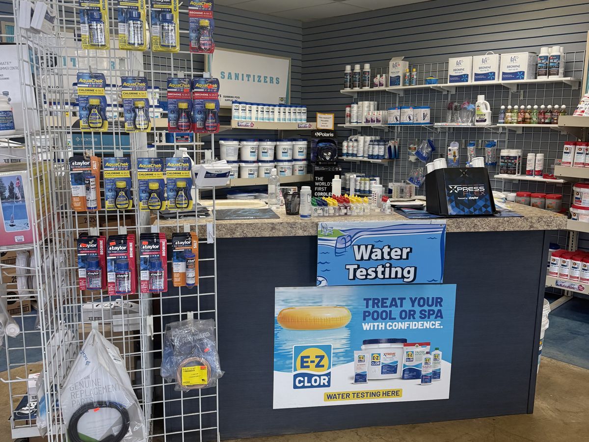 Free water testing counter at the Upland store